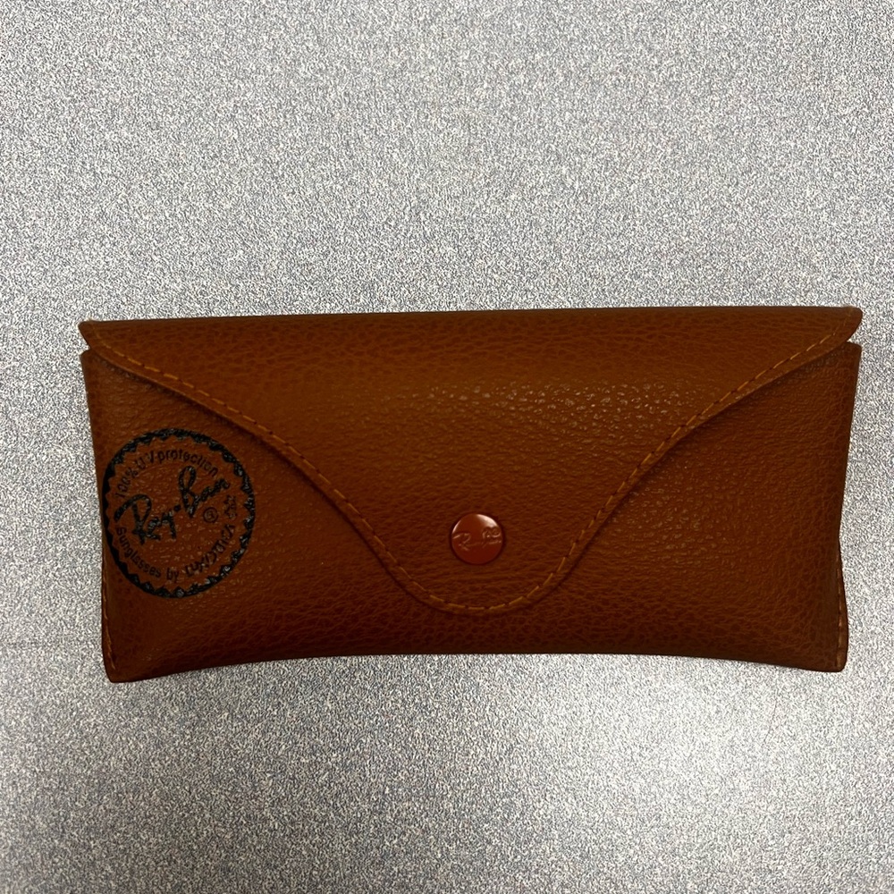 Ray-Ban Tan Leather Eyewear Case